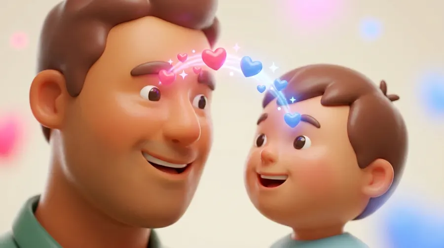 Parent and child face comparison with feature-by-feature match bars